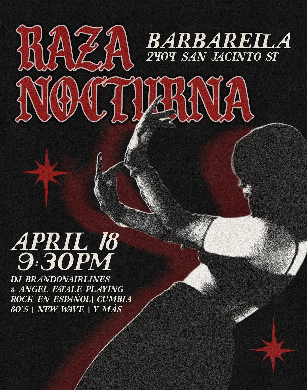 Houston Music Shows - Raza Nocturna DJ Night at Barbarella