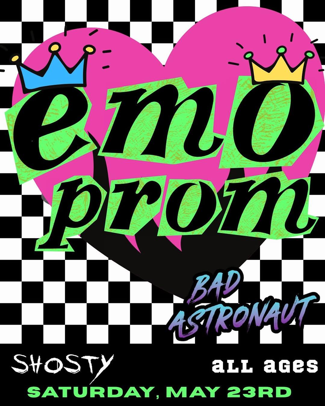 Houston Music Shows - Emo Prom Year 2: Shosty at Bad Astronaut Brewing Co.