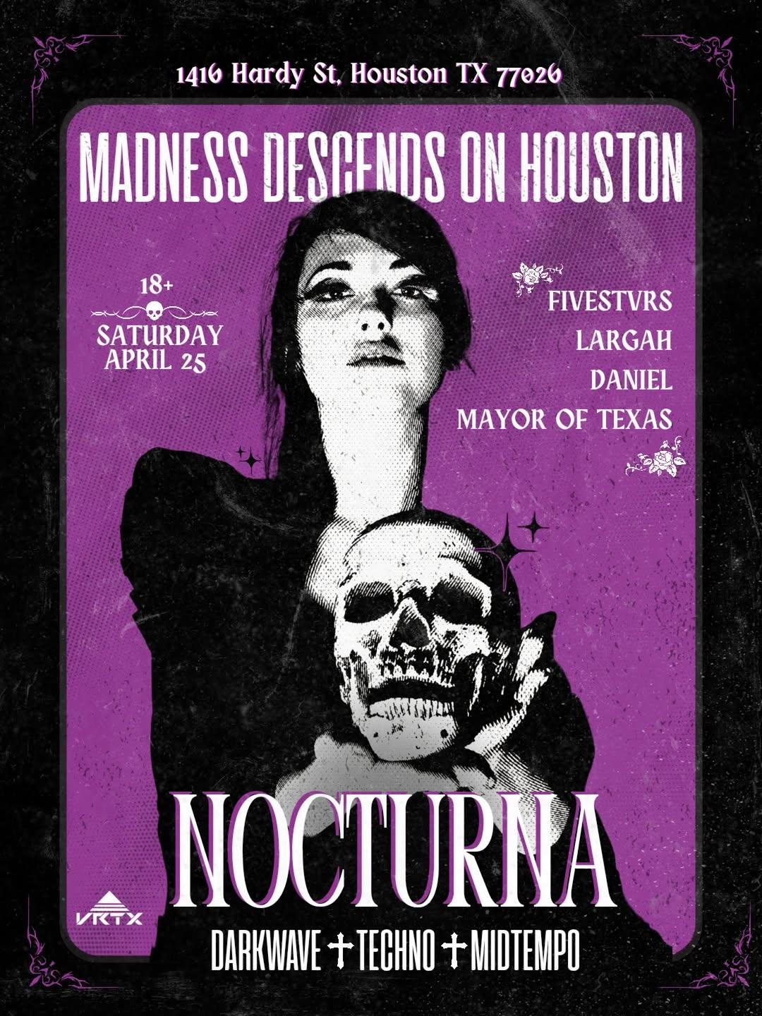 Houston Music Shows - Nocturna: Gathering of the Coven at 1416 Hardy St