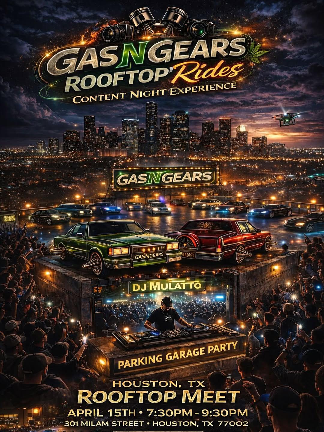 Houston Markets - Gas N Gears Rooftop Rides at 301 Milam Street