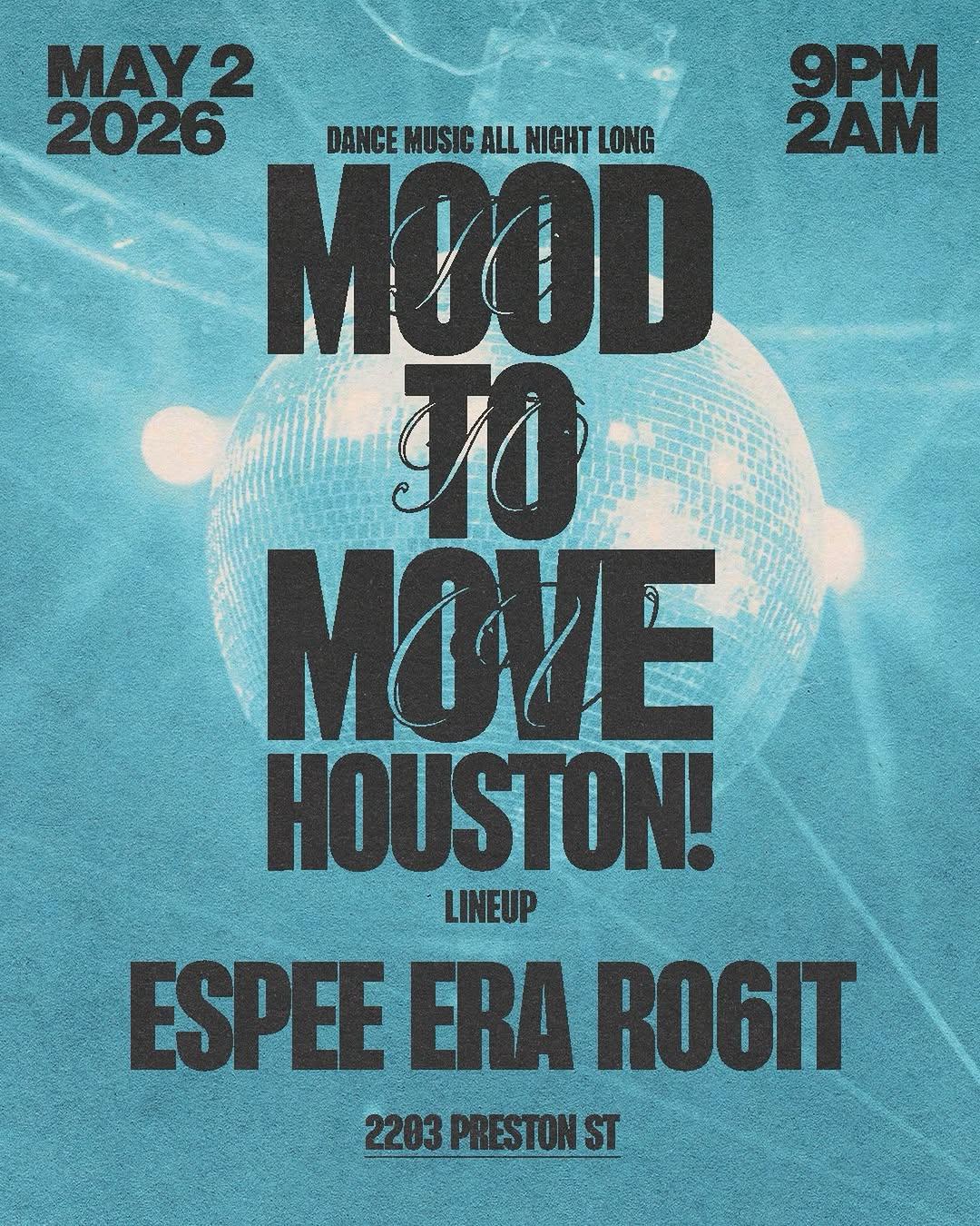 Houston Music Shows - MoodToMove Houston Dance Night at 2203 Preston St